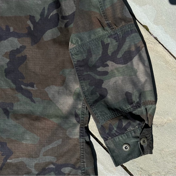 Overyed Camo Y2K Ripstop Military Cargo Shirt Jacket - Picture 9 of 11